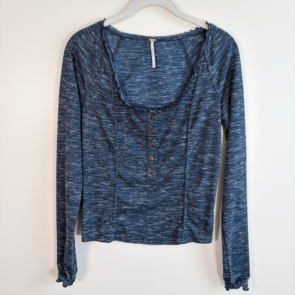 Free People Roxy Henley Long Sleeve Top - Picture 7 of 11